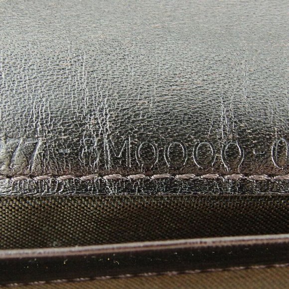 FENDI long wallet zucchino beige canvas ~ leather Authentic used - Picture 2 of 10